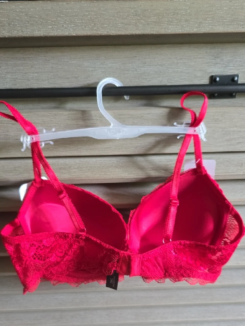 Rene Rofe Red Lace Push-Up Bra . - Picture 8 of 11
